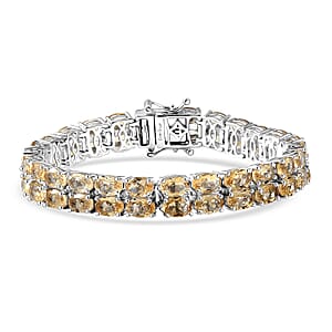 EverTrue Brazilian Citrine 23.00 ctw Bracelet in Platinum Bond (6.50 In)