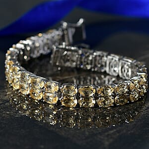 EverTrue Brazilian Citrine 23.00 ctw Bracelet in Platinum Bond (6.50 In)