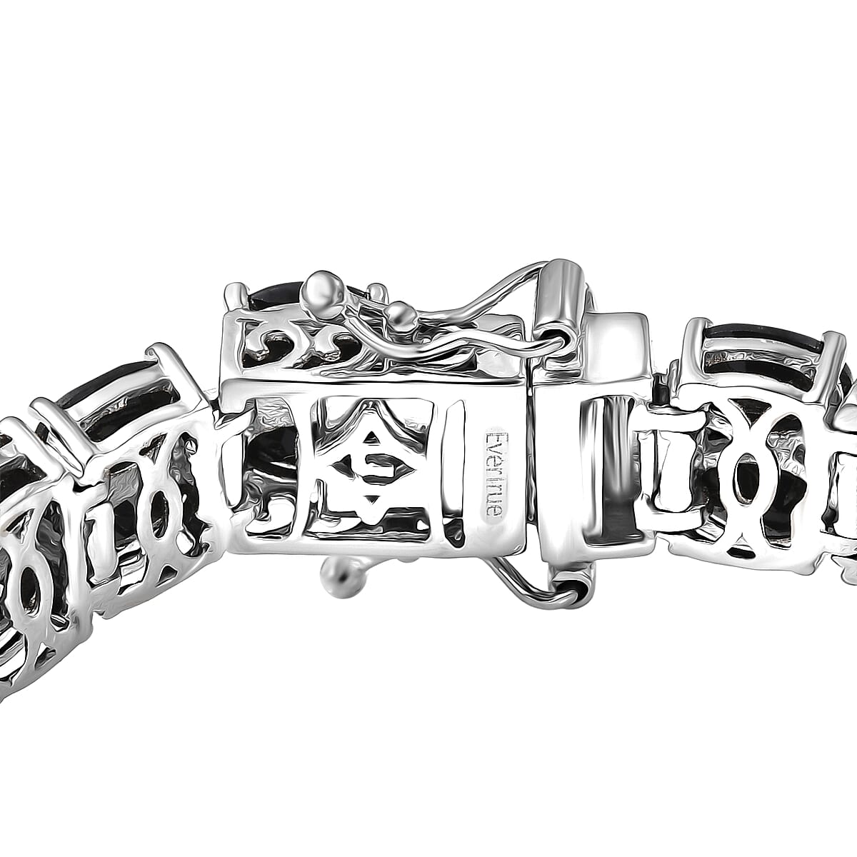 EverTrue Thai Black Spinel 27.80 ctw Bracelet in Platinum Bond (6.50 In) image number 3