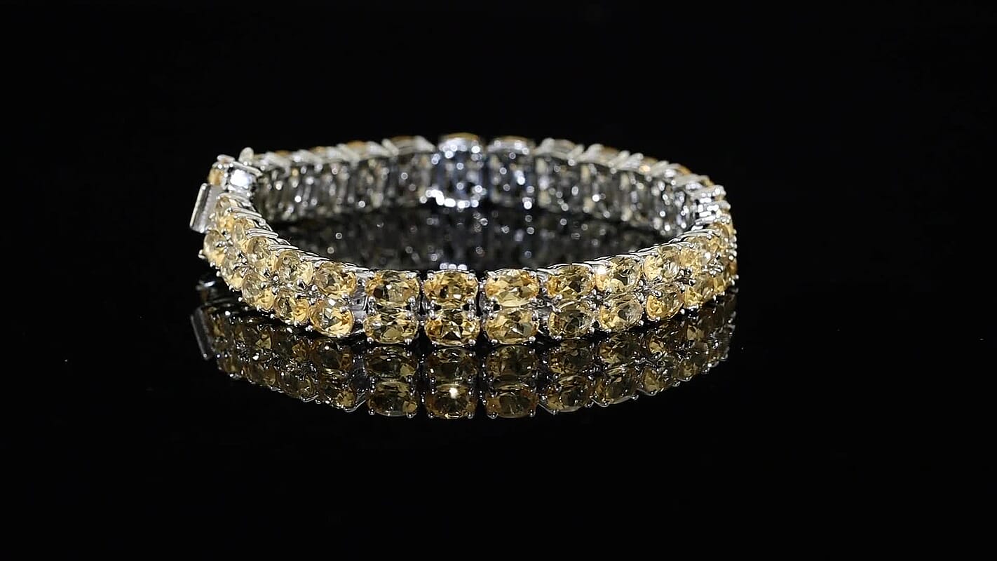 EverTrue African Amethyst Two Row Carpet Bracelet in Platinum Bond (6.50 In) 21.85 ctw