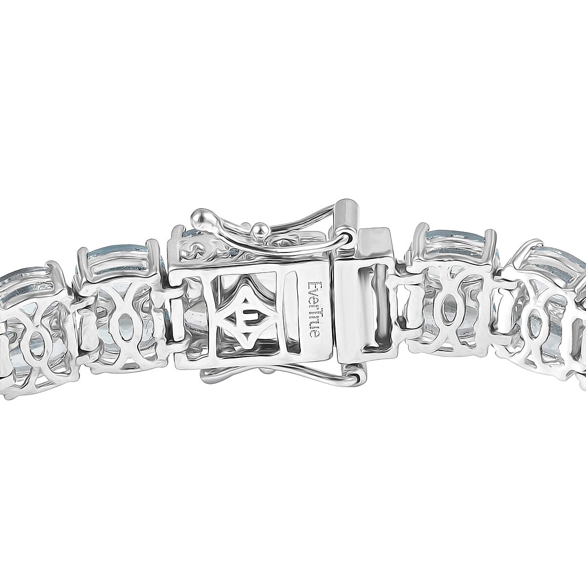 Doorbuster EverTrue Sky Blue Topaz 31.85 ctw Two Row Carpet Bracelet in Platinum Bond (7.25 In) image number 3