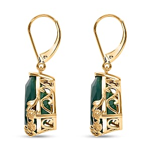 EverTrue Verde Onyx Garden Drop Earrings in 18K YG Plated 18.50 ctw