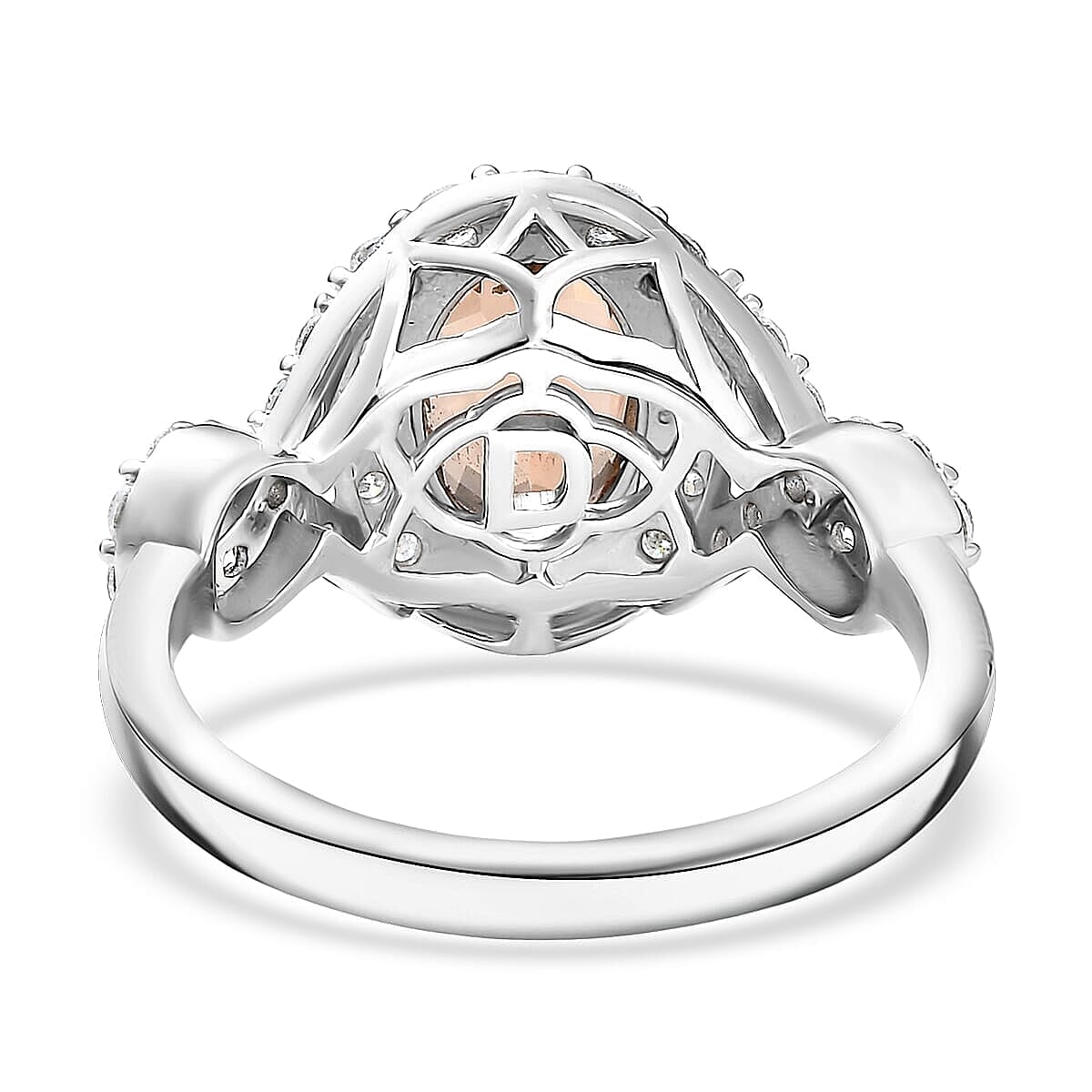 D'Joy Premium Jenipapo Andalusite and Moissanite 2.30 ctw Ring in Rhodium Over Sterling Silver (Size 10.0) image number 4