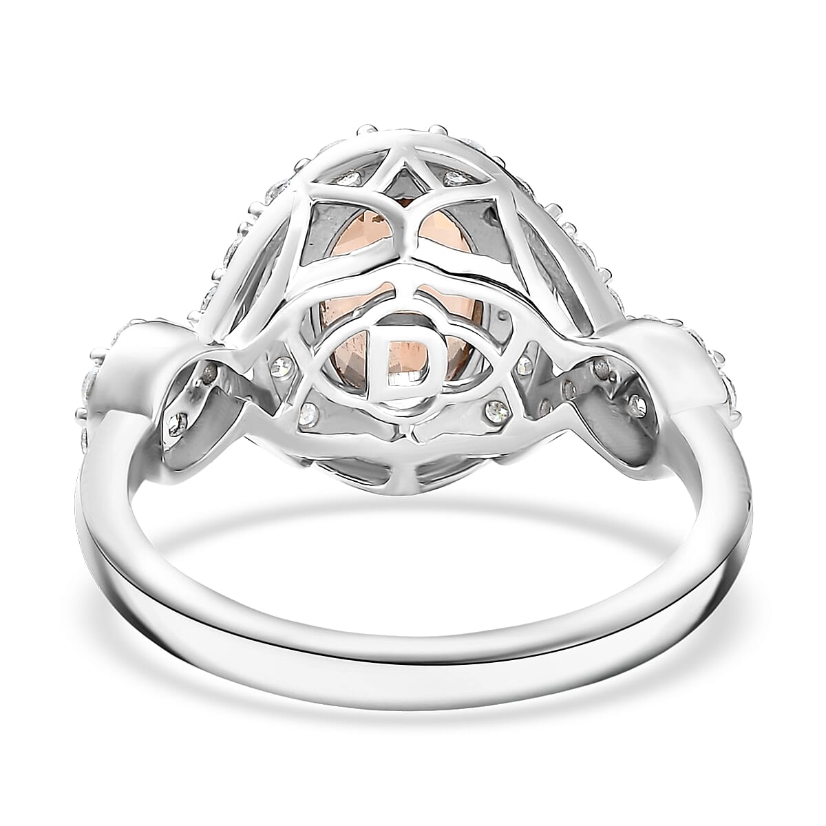 D'Joy Premium Jenipapo Andalusite and Moissanite 2.65 ctw Ring in Rhodium Over Sterling Silver (Size 8.0) image number 4