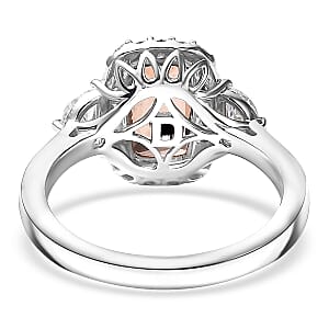 D'Joy Premium Jenipapo Andalusite and Moissanite 3.25 ctw Ring in Rhodium Over Sterling Silver (Size 10.0)