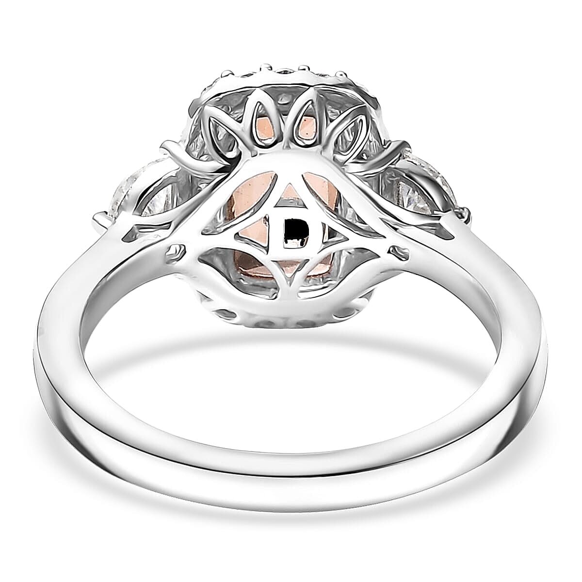 D'Joy Premium Jenipapo Andalusite and Moissanite 3.25 ctw Ring in Rhodium Over Sterling Silver (Size 6.0) image number 3