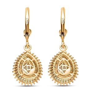 D'Joy Premium Ethiopian Welo Opal and Multi Gemstone 1.80 ctw Tear of Fire Earrings in 18K Vermeil Yellow Gold Over Sterling Silver