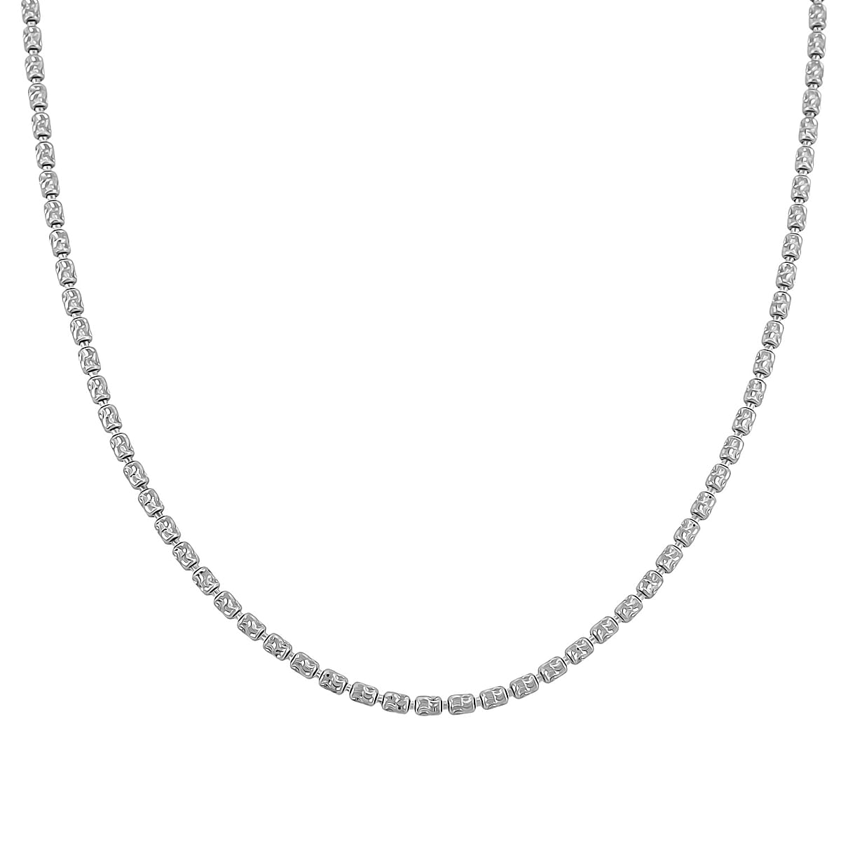 Italian Sterling Silver Platinum Black Typhoon Chain Necklace (18 Inches) (10.4 g) image number 3