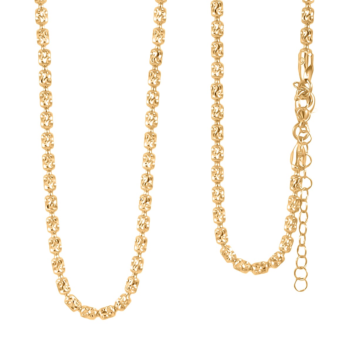 Italian Typhoon Chain Necklace in 14K Yellow Gold Over Sterling Silver 11.88 Grams 18-20 Inches image number 0