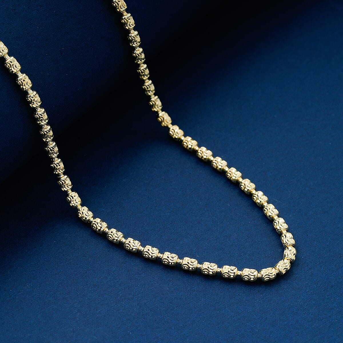 Italian Typhoon Chain Necklace in 14K Yellow Gold Over Sterling Silver 11.88 Grams 18-20 Inches image number 1