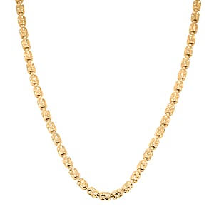 Italian Typhoon Chain Necklace in 14K Yellow Gold Over Sterling Silver 11.88 Grams 18-20 Inches