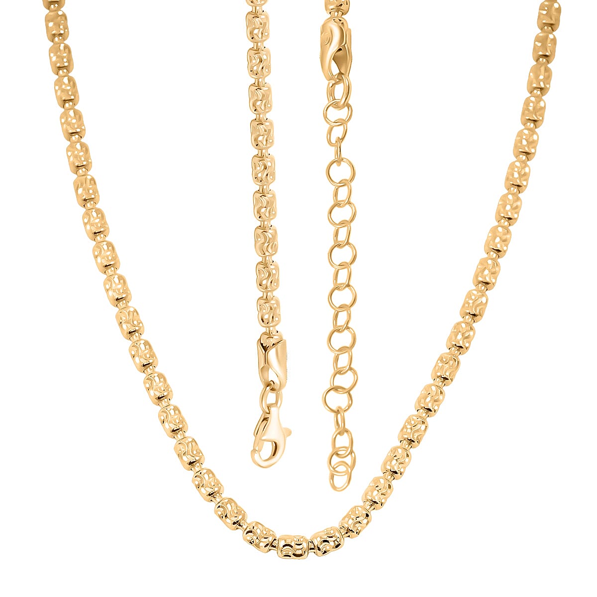 Italian Typhoon Chain Necklace in 14K Yellow Gold Over Sterling Silver 11.88 Grams 18-20 Inches