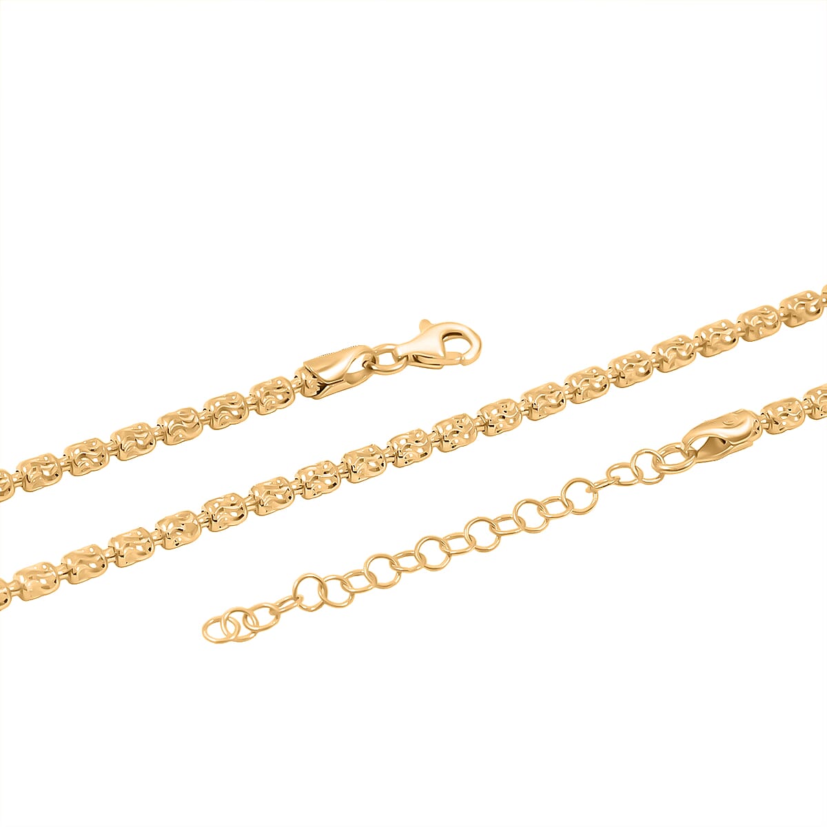 Italian Typhoon Chain Necklace in 14K Yellow Gold Over Sterling Silver 11.88 Grams 18-20 Inches image number 5