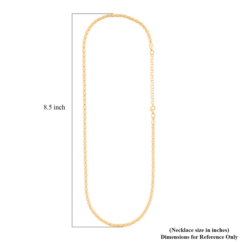 Italian Typhoon Chain Necklace in 14K Yellow Gold Over Sterling Silver 11.88 Grams 18-20 Inches
