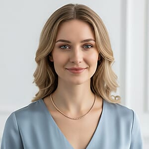 Italian Typhoon Chain Necklace in 14K Rose Gold Over Sterling Silver 10.4 Grams 18 Inches