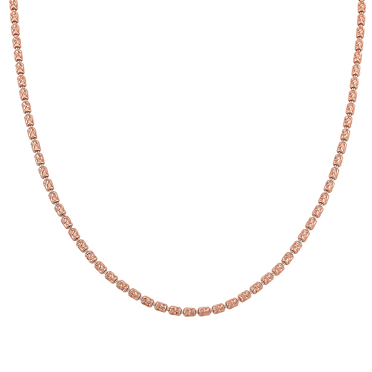 Italian Typhoon Chain Necklace in 14K Rose Gold Over Sterling Silver 10.4 Grams 18 Inches image number 3