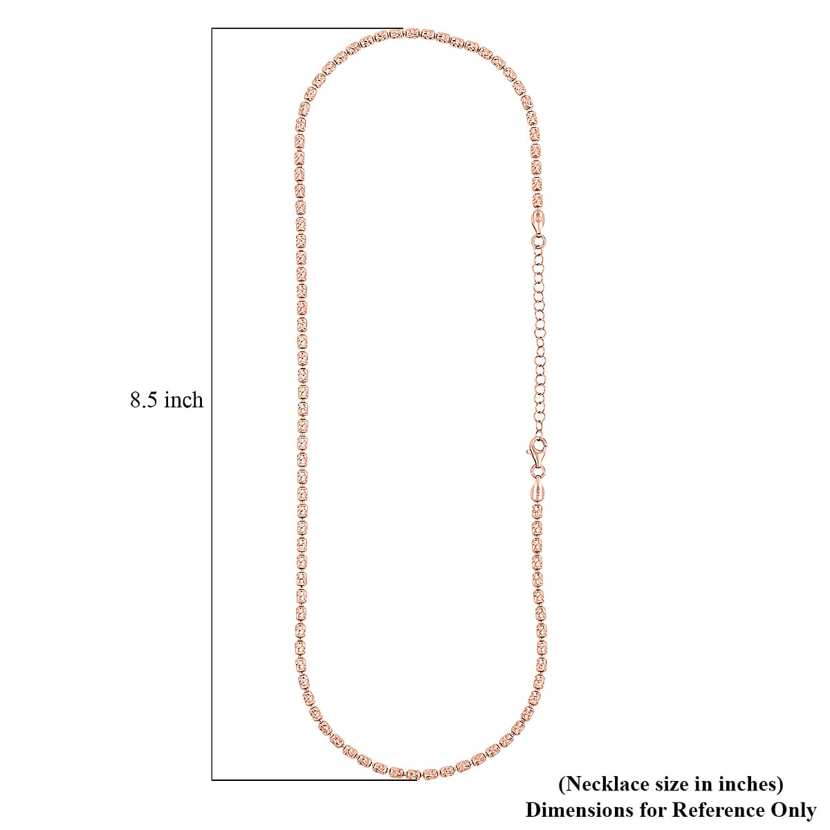 Italian Typhoon Chain Necklace in 14K Rose Gold Over Sterling Silver 10.4 Grams 18 Inches image number 6