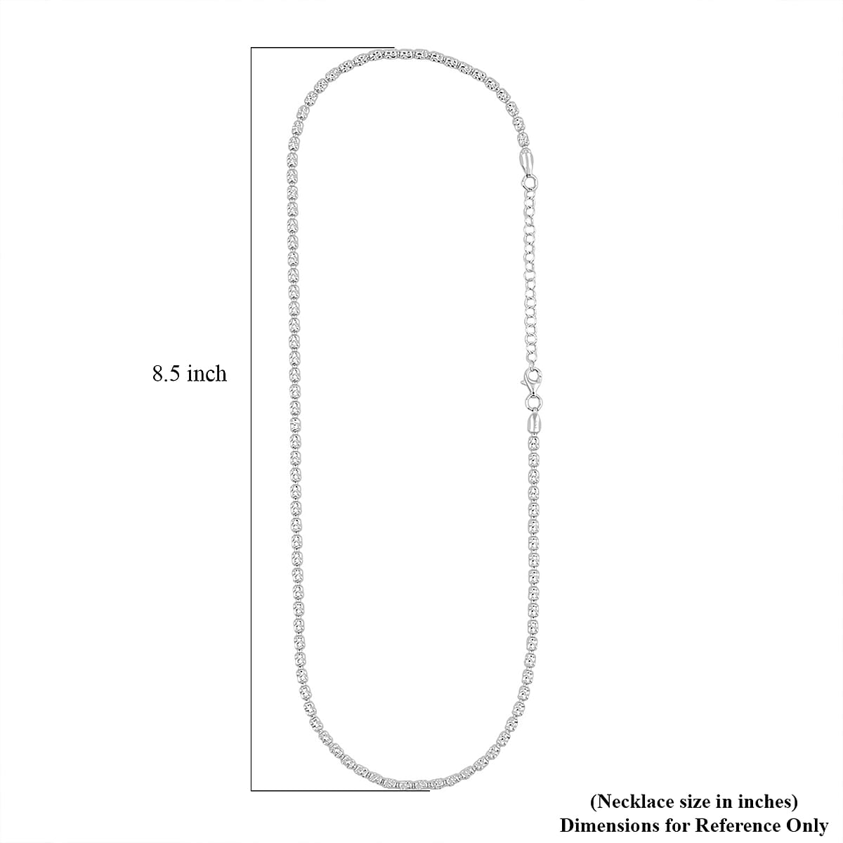 Italian Rhodium Over Sterling Silver Typhoon Chain Necklace 11.87 Grams 18 Inches image number 6