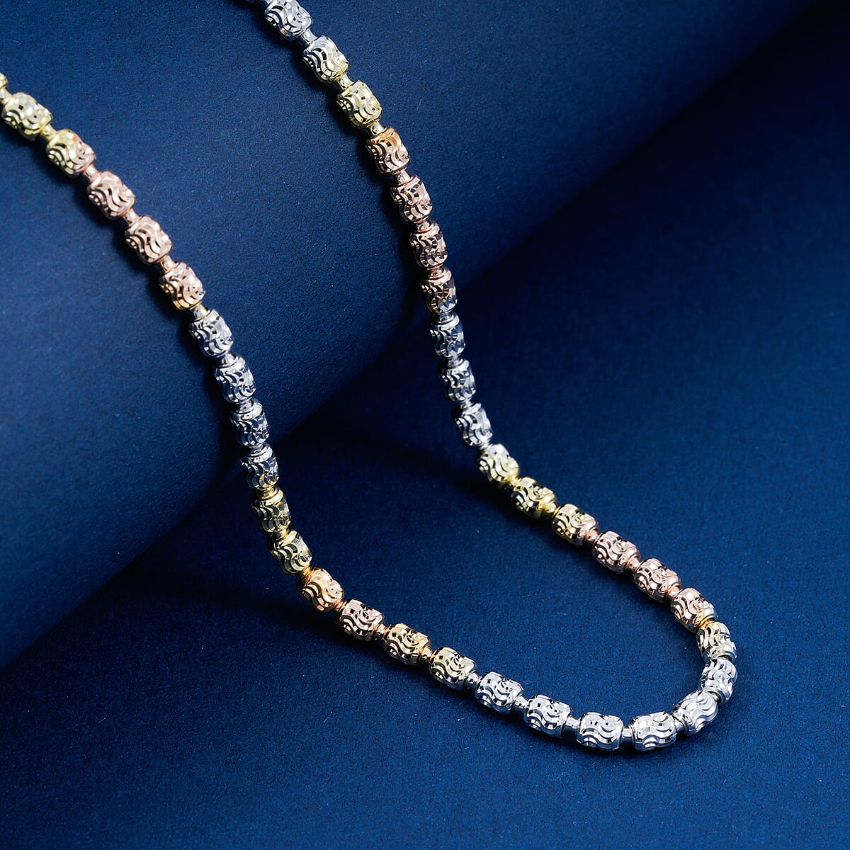 Made In Italy 14K YRG Over and Sterling Silver Typhoon Chain Necklace 10.4 Grams 18 Inches image number 1