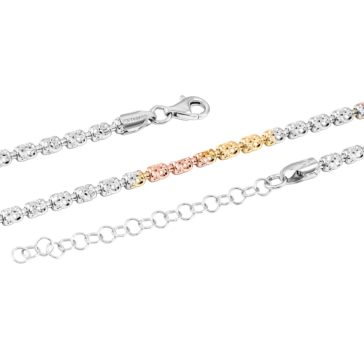 Made In Italy 14K YRG Over and Sterling Silver Typhoon Chain Necklace 10.4 Grams 18 Inches image number 4