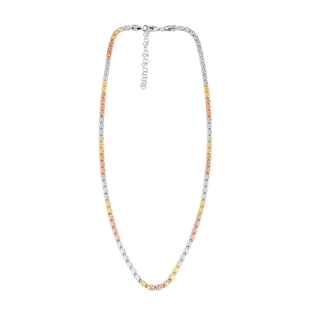 Made In Italy 14K YRG Over and Sterling Silver Typhoon Chain Necklace 10.4 Grams 18 Inches image number 5