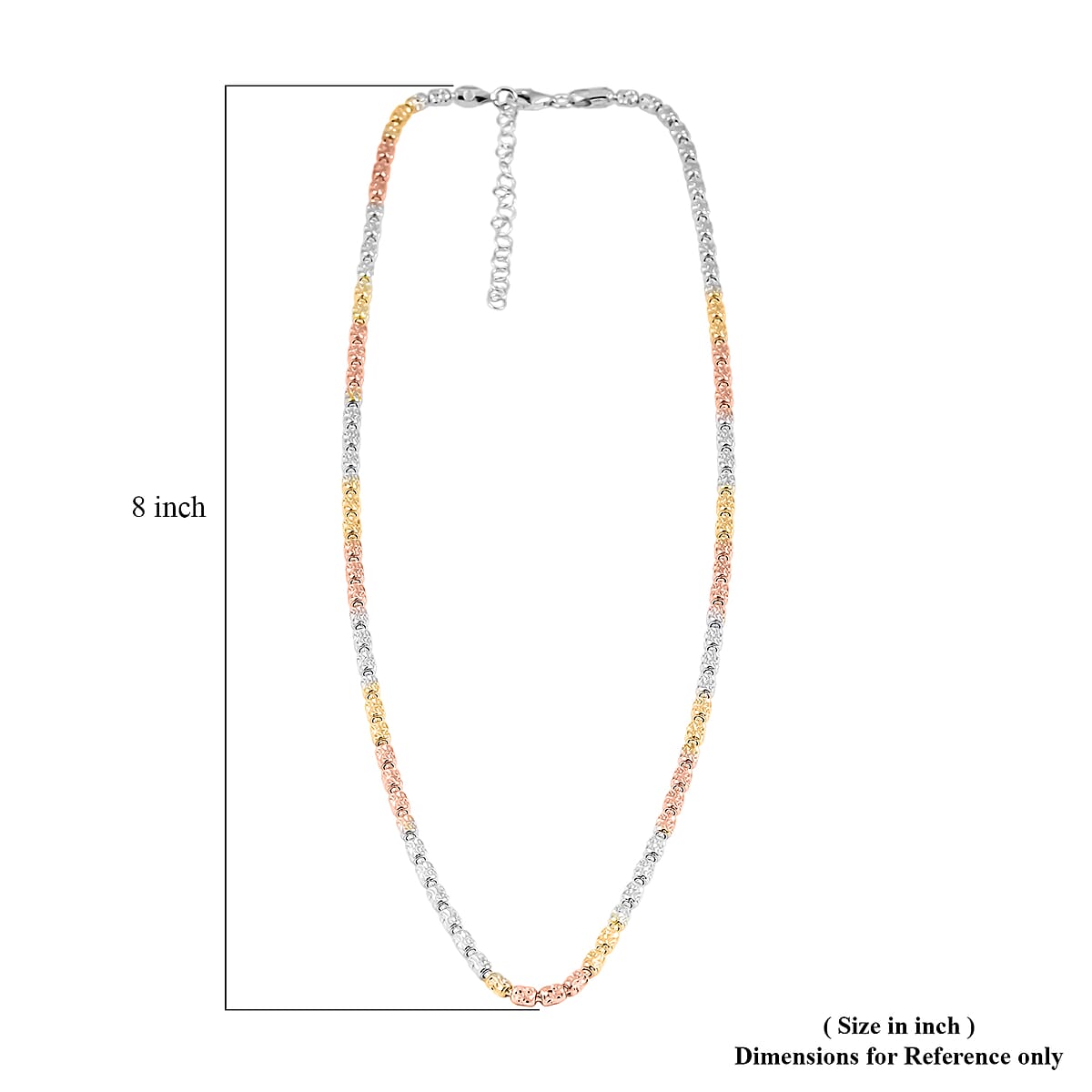 Made In Italy 14K YRG Over and Sterling Silver Typhoon Chain Necklace 10.4 Grams 18 Inches image number 6