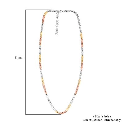 Made In Italy 14K YRG Over and Sterling Silver Typhoon Chain Necklace 10.4 Grams 18 Inches
