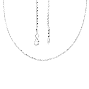 Italian Brillantina Chain Necklace in Sterling Silver 3.40 Grams 18 Inches