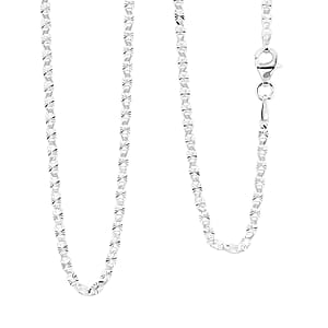 Italian Valentina Chain Necklace in Sterling Silver 2.30 Grams 18 Inches