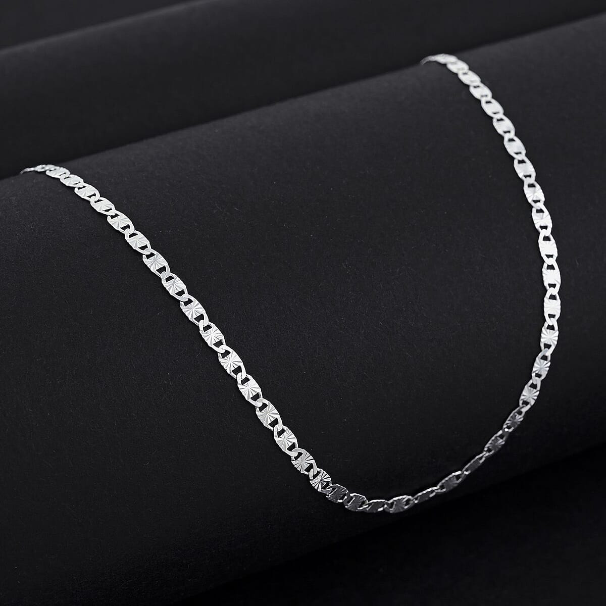 Italian Valentina Chain Necklace in Sterling Silver 2.30 Grams 18 Inches image number 1