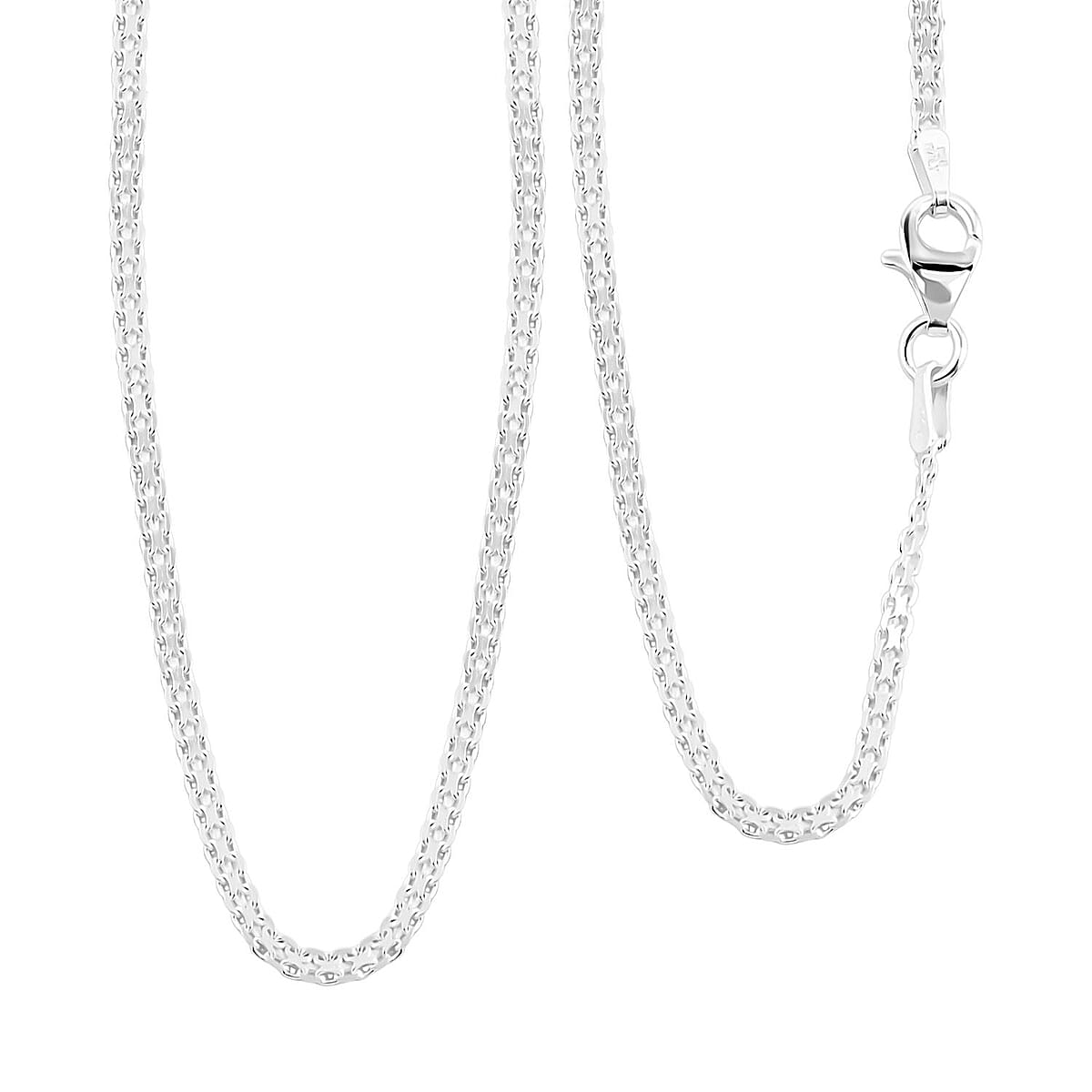 Italian Bismark Chain Necklace in Sterling Silver 3.40 Grams 18 Inches image number 0