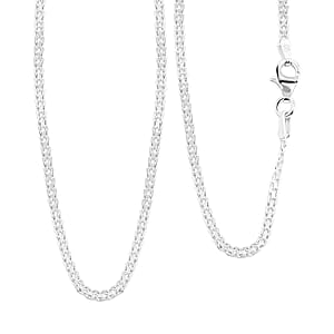 Italian Bismark Chain Necklace in Sterling Silver 3.40 Grams 18 Inches