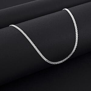 Italian Bismark Chain Necklace in Sterling Silver 3.40 Grams 18 Inches