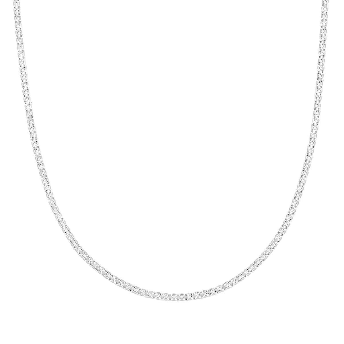 Italian Bismark Chain Necklace in Sterling Silver 3.40 Grams 18 Inches image number 3