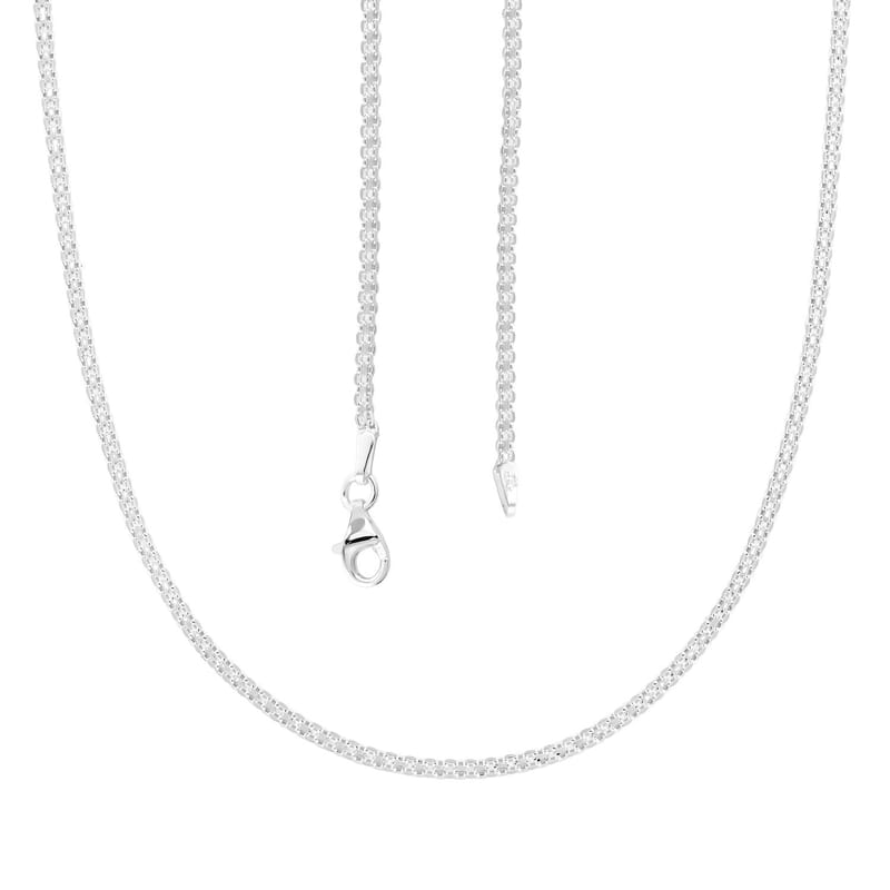 Italian Bismark Chain Necklace in Sterling Silver 3.40 Grams 18 Inches