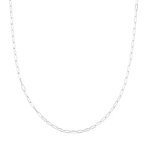Italian Paper Clip Chain Necklace in Sterling Silver 6.60 Grams 18 Inches