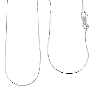 Italian Side Snake Chain Necklace in Sterling Silver 2.20 Grams 18 Inches