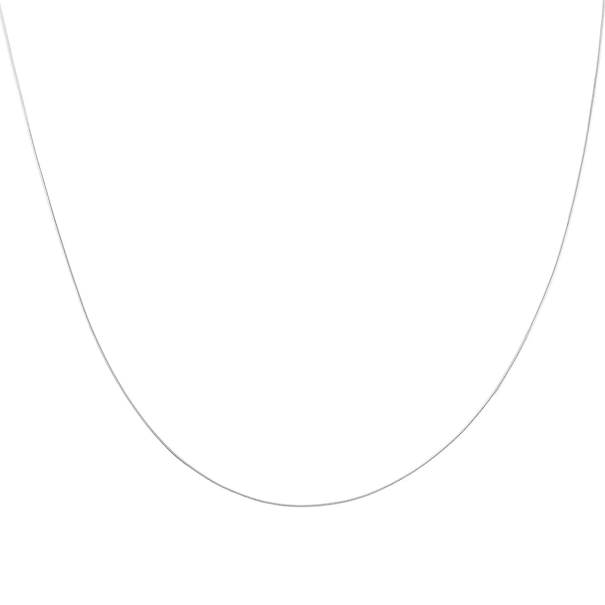 Italian Side Snake Chain Necklace in Sterling Silver 2.20 Grams 18 Inches image number 3