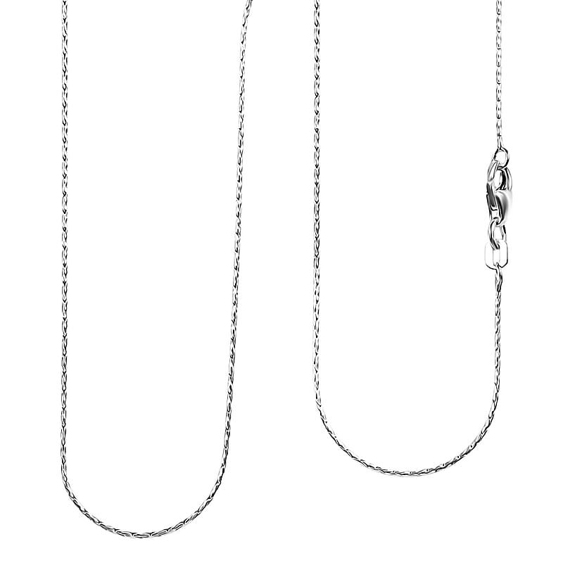 Italian Spark Chain Necklace in Sterling Silver 2.40 Grams 18 Inches