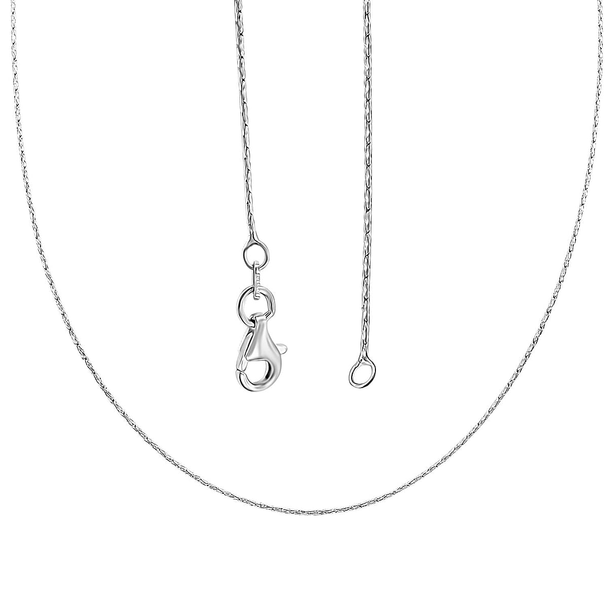Italian Spark Chain Necklace in Sterling Silver 2.40 Grams 18 Inches image number 3