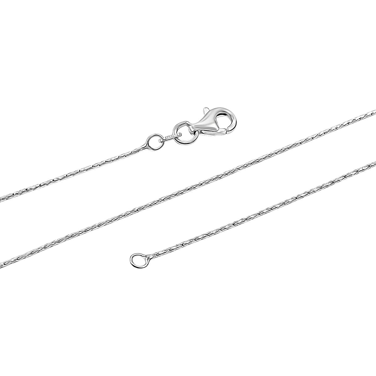 Italian Spark Chain Necklace in Sterling Silver 2.40 Grams 18 Inches image number 4