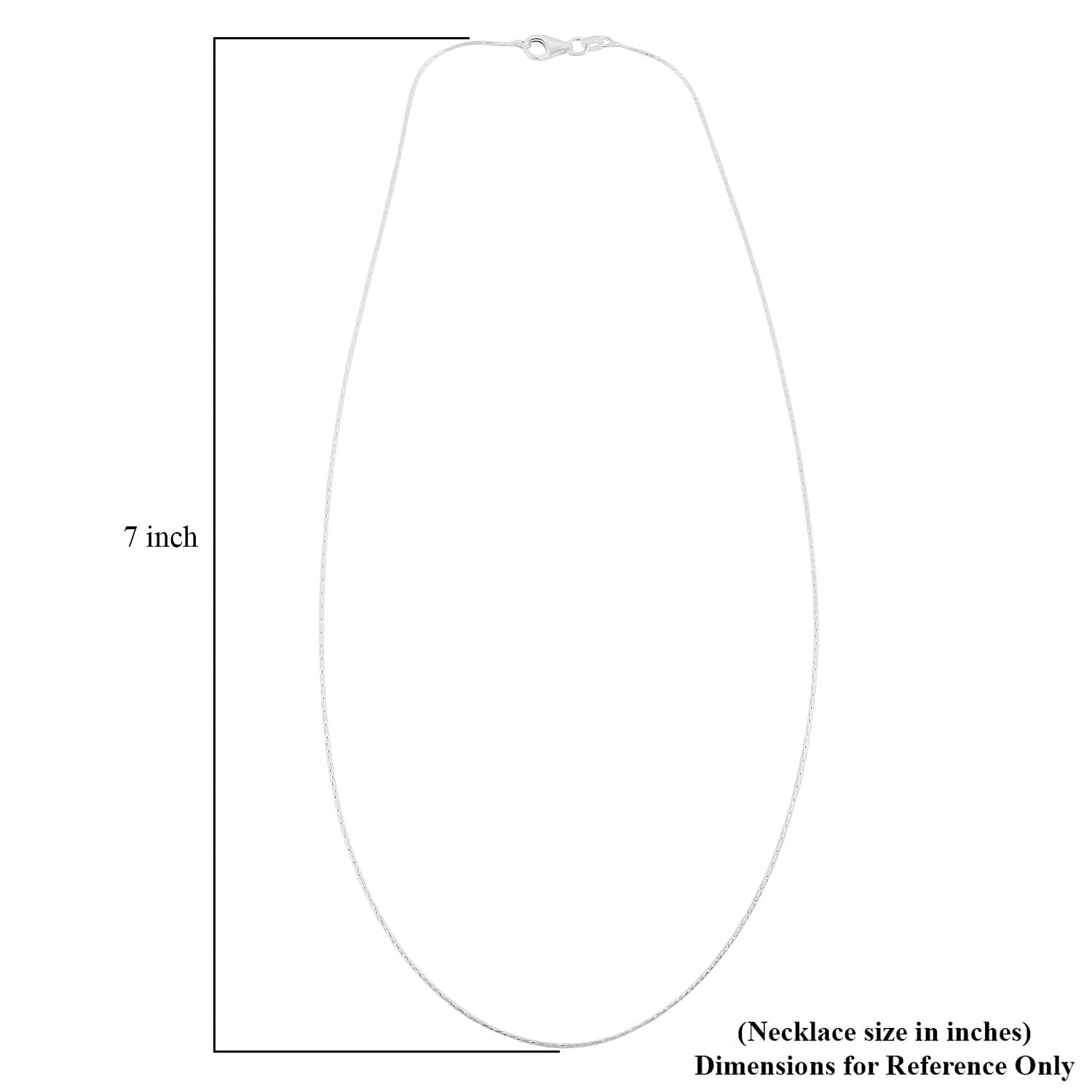 Italian Spark Chain Necklace in Sterling Silver 2.40 Grams 18 Inches