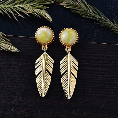 EverTrue Connemara Marble 4.30 ctw Earrings in 18K YG Plated