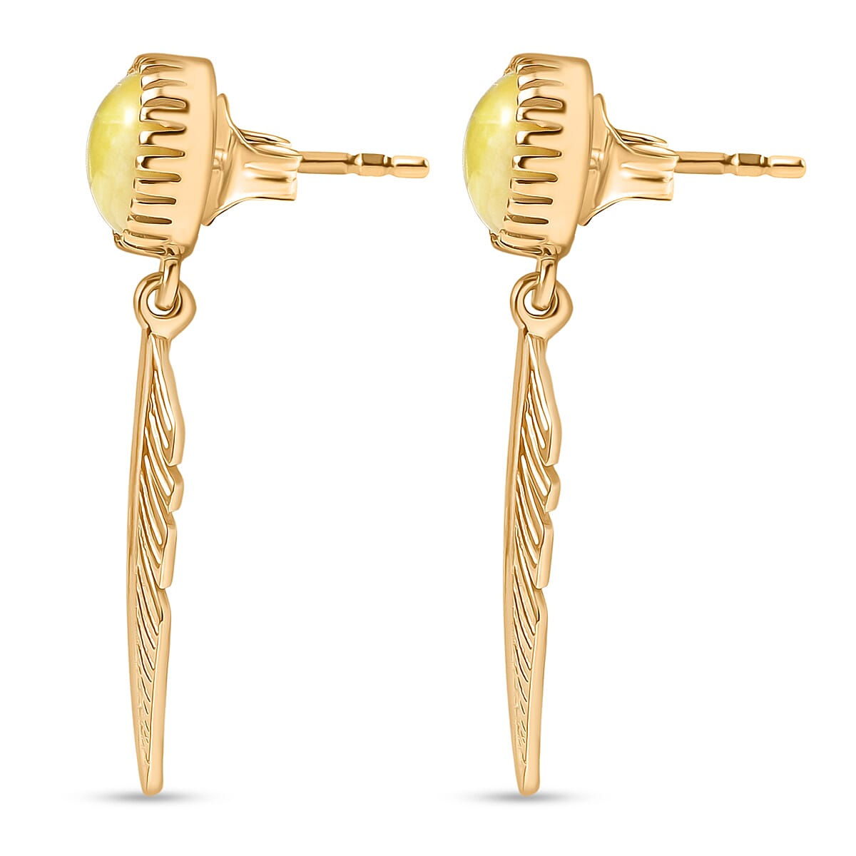 EverTrue Connemara Marble 4.30 ctw Earrings in 18K YG Plated