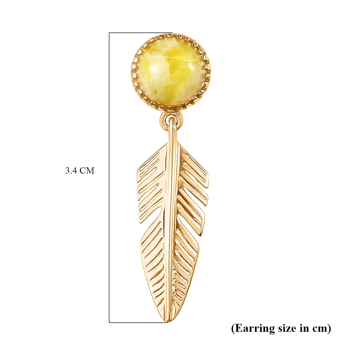 EverTrue Connemara Marble 4.30 ctw Earrings in 18K YG Plated