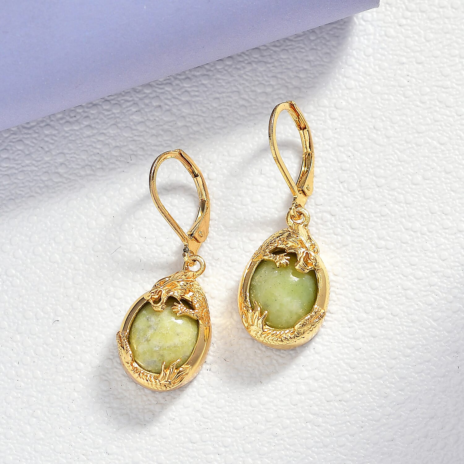EverTrue Connemara Marble 10.85 ctw Earrings in 18K YG Plated