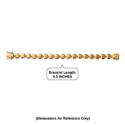 EverTrue Bronzella Collection Golden Link Legacy Bracelet in 18K Yellow Gold Plated Bronze (6.50 In)
