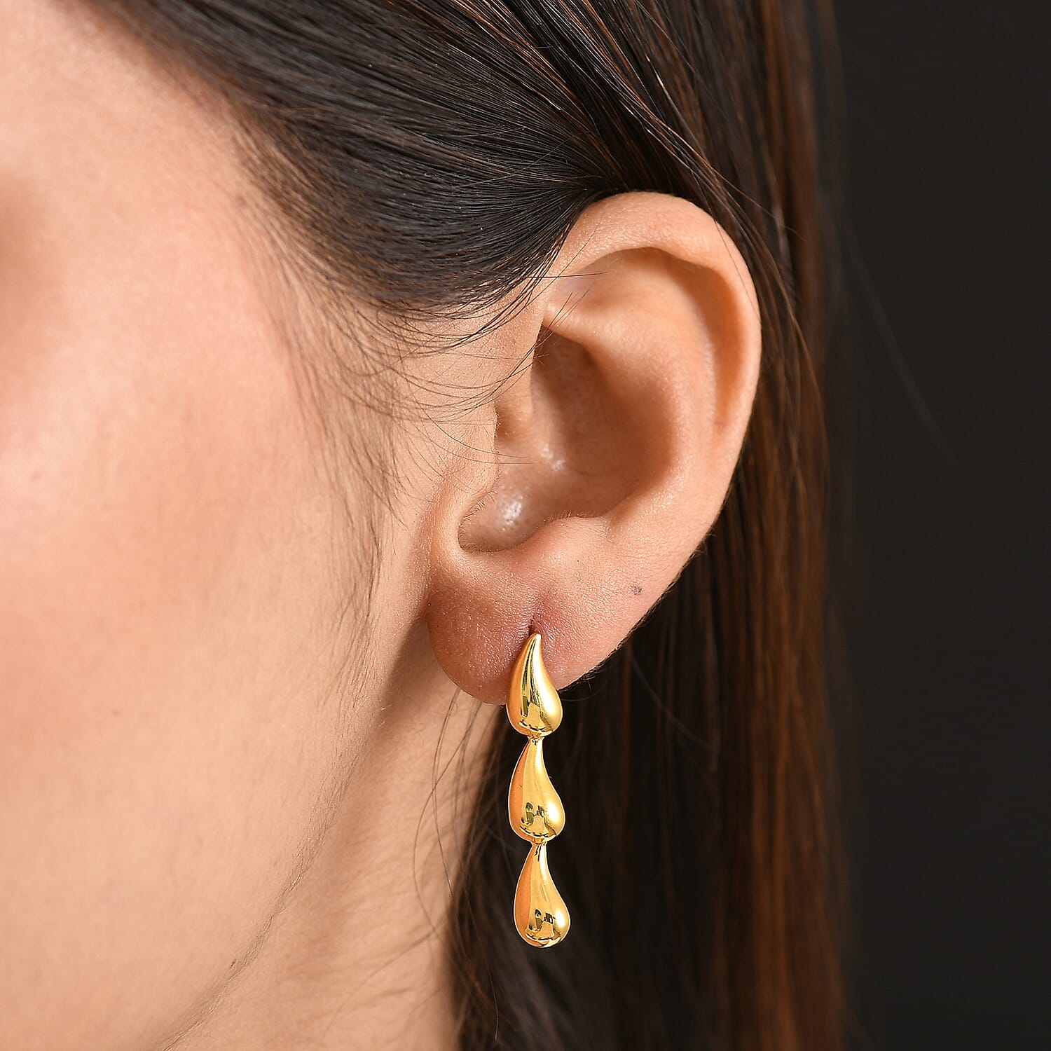EverTrue Bronzella Collection Water Drop Earrings in 18K YG Plated Bronze