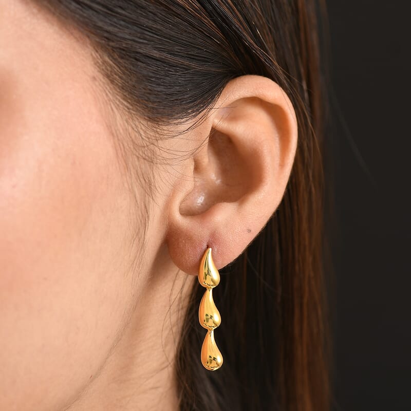 EverTrue Bronzella Collection Water Drop Earrings in 18K YG Plated Bronze