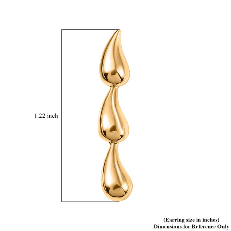EverTrue Bronzella Collection Water Drop Earrings in 18K YG Plated Bronze
